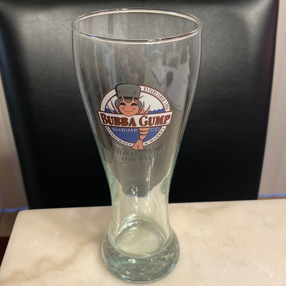 Bubba Gump Shrimp Co 20 Year Anniversary Anaheim, CA Pint Glass